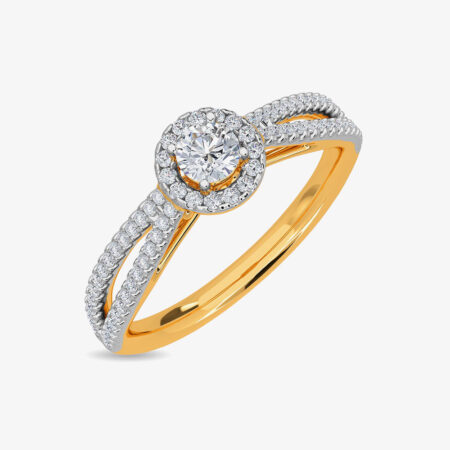Erina Solitaire Ring Kisna White Gold Ring