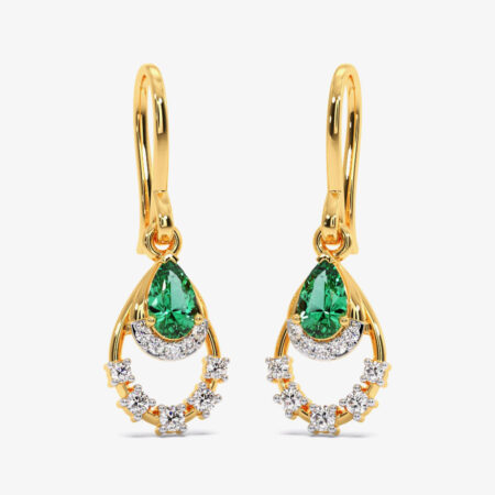 Verdant Splendour Diamond Dangle Earrings