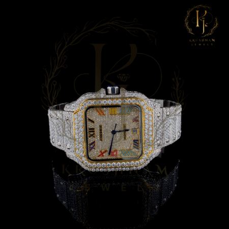 Cartier Yellow Tone with Rainbow Digits – Daring Luxury, Vibrant Style!