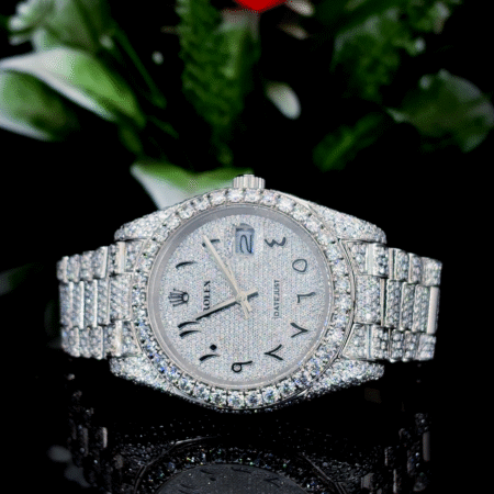 Krushnam's White Arabic Dial Rolex with President Belt