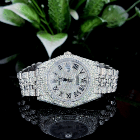 Krushnam's White Roman Letter Rolex with Jubilee Belt (Semi ETA)