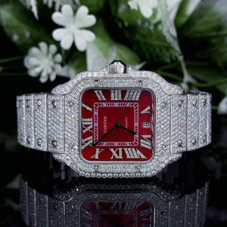 Krushnam's Full White Red Face Cartier with Roman letter