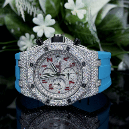 Krushnnam's White Royal Oak AP with Sky Blue Band and Red Letter