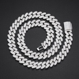 Iced Out Colorless Moissanite Cuban Link Chain