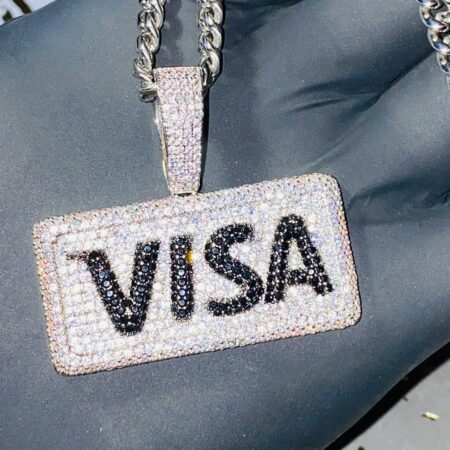 VISA Debit Credit Card Custom VVS Moissanite Iced out Pendant
