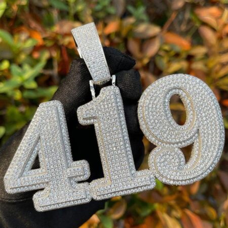 Custom Number VVS Moissanite Hip Hop Rapper Iced Out Pendant