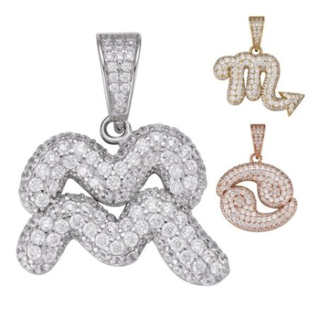 Zodiac Sumbole Astrology Sign Moissanite Custom Pendant