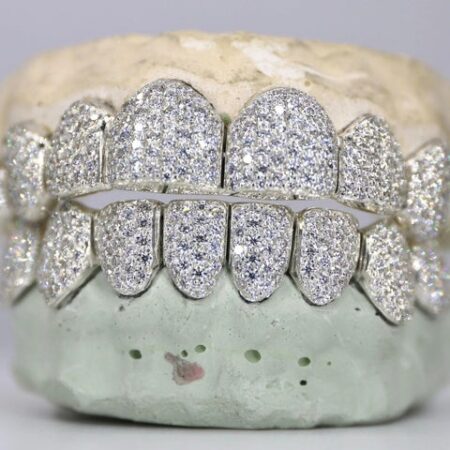 8 On 8 Round Cut Moissanite Customize Grillz