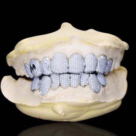 Round Cut Moissanite Customize Letter Grillz