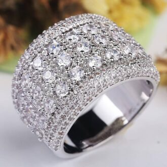 Full Iced Out Moissanite Custom Men's Spinning band Party Rings,Hiphop Jewelry