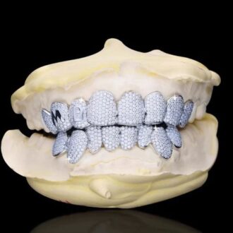 Custom Latter Moissanite Diamond 8 Top 8 Bottom Grillz