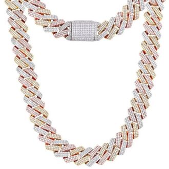 Iced Out Moissanite Hip Hop Chain Birthday Gift For Men's
