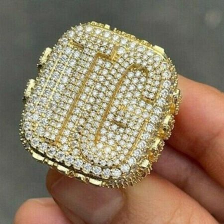 Custom Men's Iced Out VVS Moissanite Diamond Ring