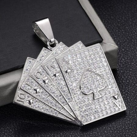 VVS1 Clarity Moissanite Diamond Tash Card Hip Hop Pendant