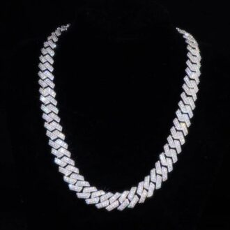 VVS1 Moissanite Cuban Chai For Men's