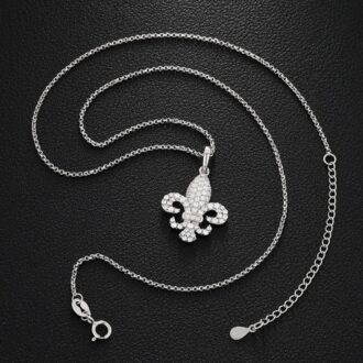 Moissanite Diamond Luxury Fleur De Lis Pendant