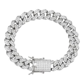 Classic Miami Cuban Link Moissanite Bracelet Iced Out