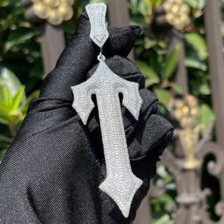 Iced Out Pendant Moissanite Diamond Bubble Letter Pendant