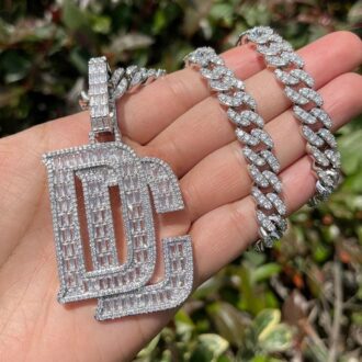 Baguette Cut Moissanite Diamond Iced Out Pendant