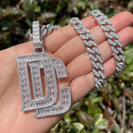 Baguette Cut Moissanite Diamond Iced Out Pendant