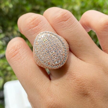 Moissanite For Men's Iced Out Wedding Micro Pave Twilight Bella Celebrity Ring