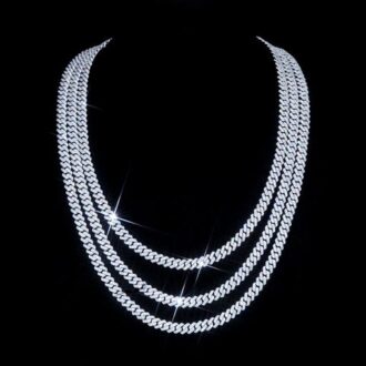 Hip Hop Luxury Moissanite Diamond Iced Out Cuban Chain