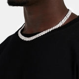 Round Cut D Color Moissanite Diamond Cuban Chain For Men's