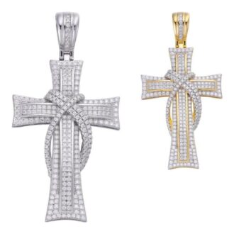 Classic But Down Cross Moissanite Pendant