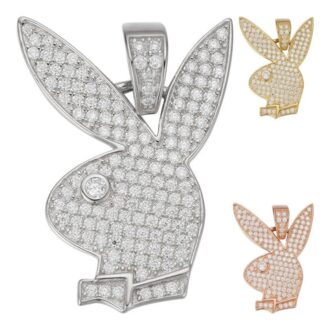 Iced Out Bunny Moissanite Diamond Pendant