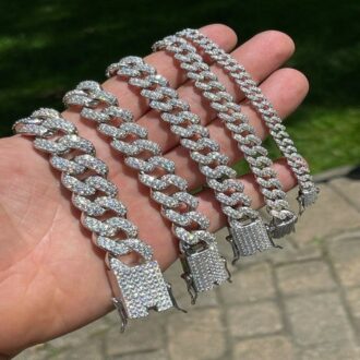 Iced Out Moissanite Diamond Cuban Chain