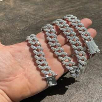 Hip Hop Luxury D Color Moissanite Cuban Chain