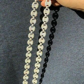 D Color Moissanite Puffed Chain Hip Hop Luxury Chain