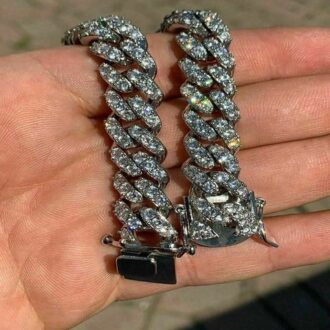 Miami Iced Out Moissanite Diamond Cuban Chain