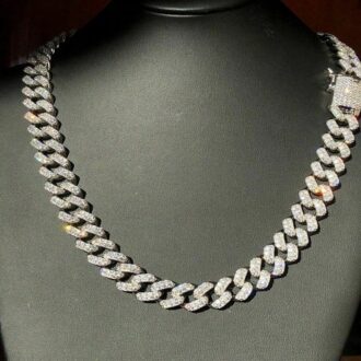 D Color Moissanite Diamond Cuban Chain