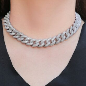 D Color Moissanite Diamond Hip Hop Cuban Chain