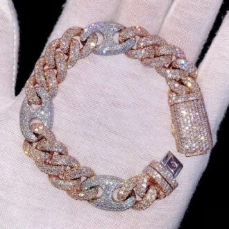 Iced Out Cuban VVS Moissanite Diamond Hip Hop Miami Cuban Men's Bracelet