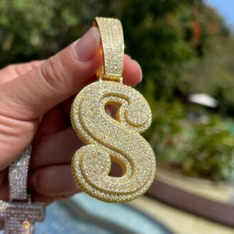Customized Letter Moissanite Diamond Men's Pendant