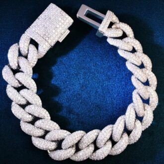 Cuban Link Iced Out Moissanite Diamond Braceletvvv