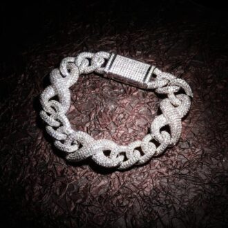 Infiniy Link Iced Out Moissanite Unisex Bracelet