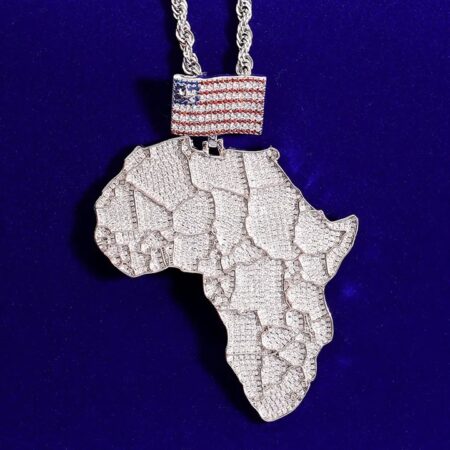 Africa's Map Custom Flag Pendant