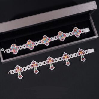 Multi Colour Star and Cross Design Bracelet Regular price