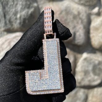 Iced Out Luxury Moissanite Letter Pendant For Men's