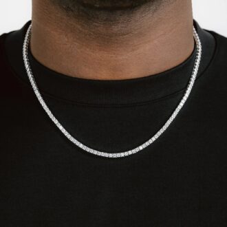 Tennis Chain with Round Moissanite Diamond