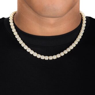 Micro Cluster Tennis Chain Gold