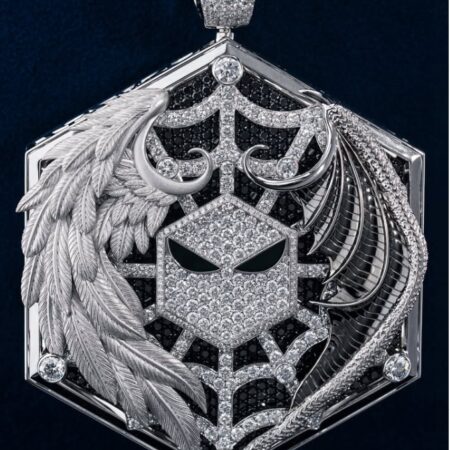 Spidey with Smiley Face Hexagon Pendant