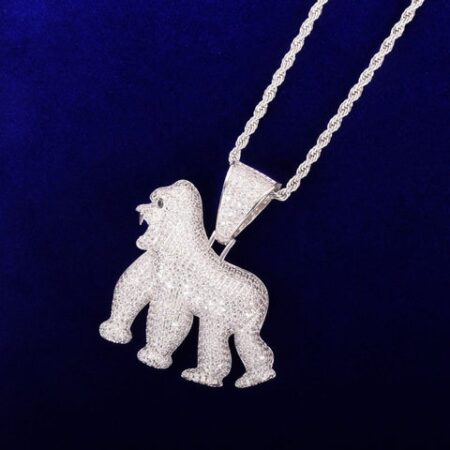 Hip Hop Moissanite Diamond Gorilla Men's Pendant