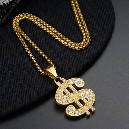 Hip Hop Luxury Moissanite Cash Money Dollar Pendant