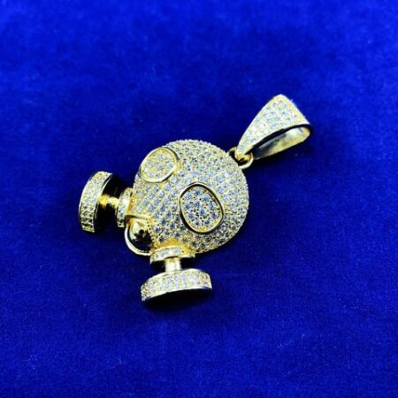 Men's Iced Out Moissanite Hip Hop Skull Gas Mask Pendant