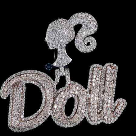 VVS1 Clarity Moissanite Diamond Doll Hip Hop Pendant