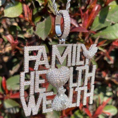Family Health Wealth Customize Moissanite Pendant